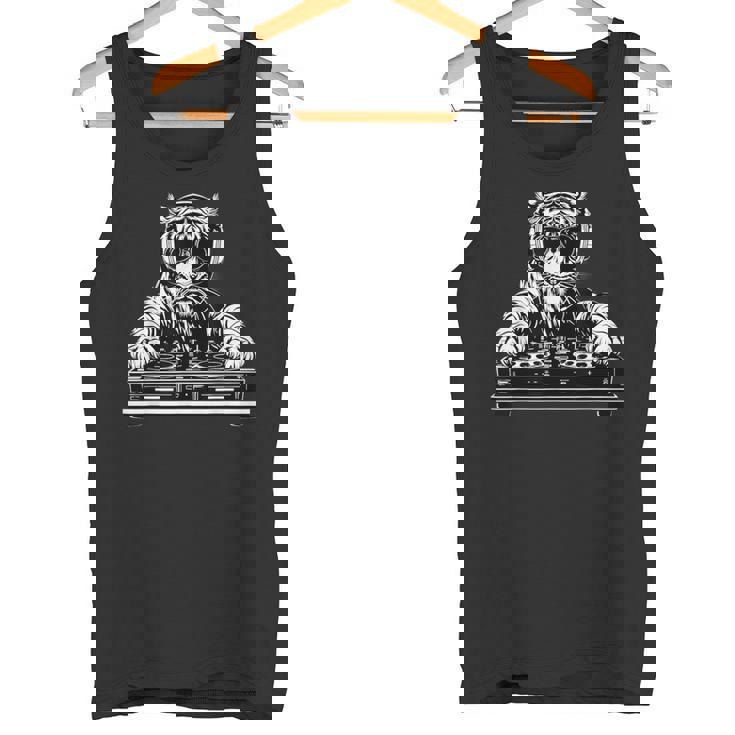 タイガーミュージック Dj テクノダンスクラブ ハウス ターンテーブル Dj タイガー タンクトップ