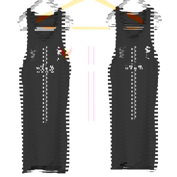 タイ国旗、タイのシルエットマップ、国章 タンクトップ