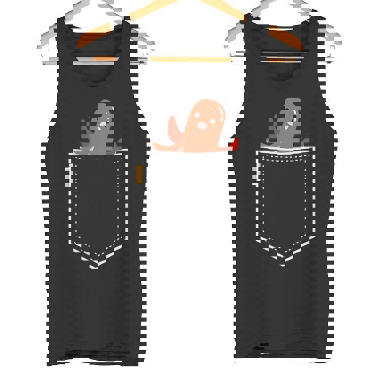 タコさんウインナー たこさん ウインナー 食べ物 イラスト ワンポイント ポケット デザイン かわいい おもしろ タンクトップ