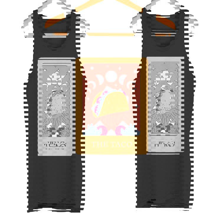 タコスタロット神秘的な星月面白い食通デザイン。 タンクトップ