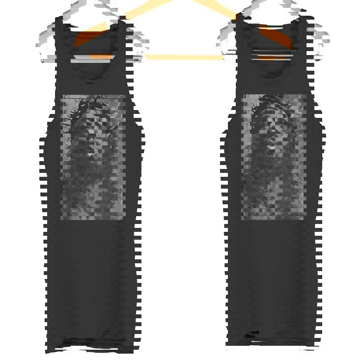 タバコを吸うクールなイエス・キリスト、反抗的なイエス・キリスト タンクトップ