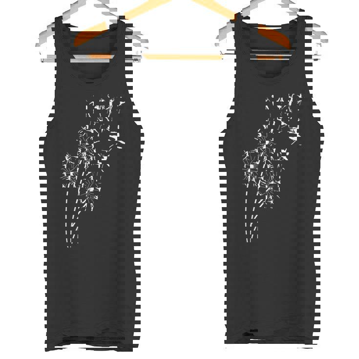 タンポポ バトントワラーの花、花のバトントワリング ツリー タンクトップ