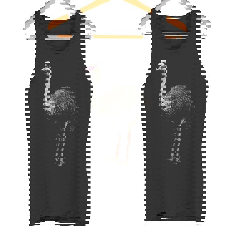 ダチョウ 動物 モチーフ イラスト ダチョウ タンクトップ