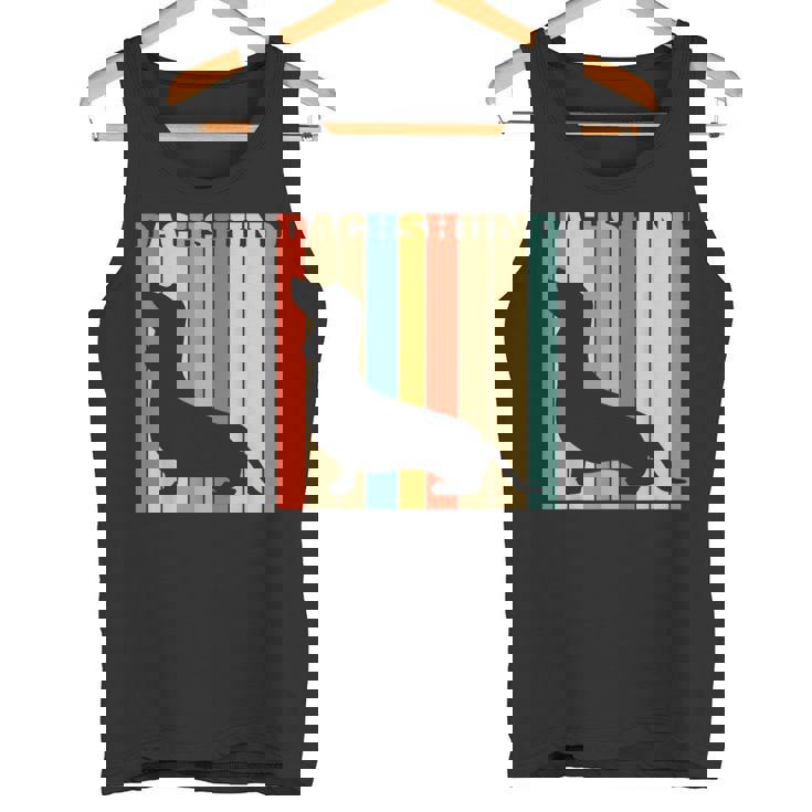 ダックスフンドのギフトレトロなスタイル タンクトップ