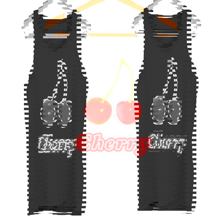 チェリー Cherry さくらんぼ 『フルーツ ポップ』果物 リアル レトロ 面白い イラスト タンクトップ