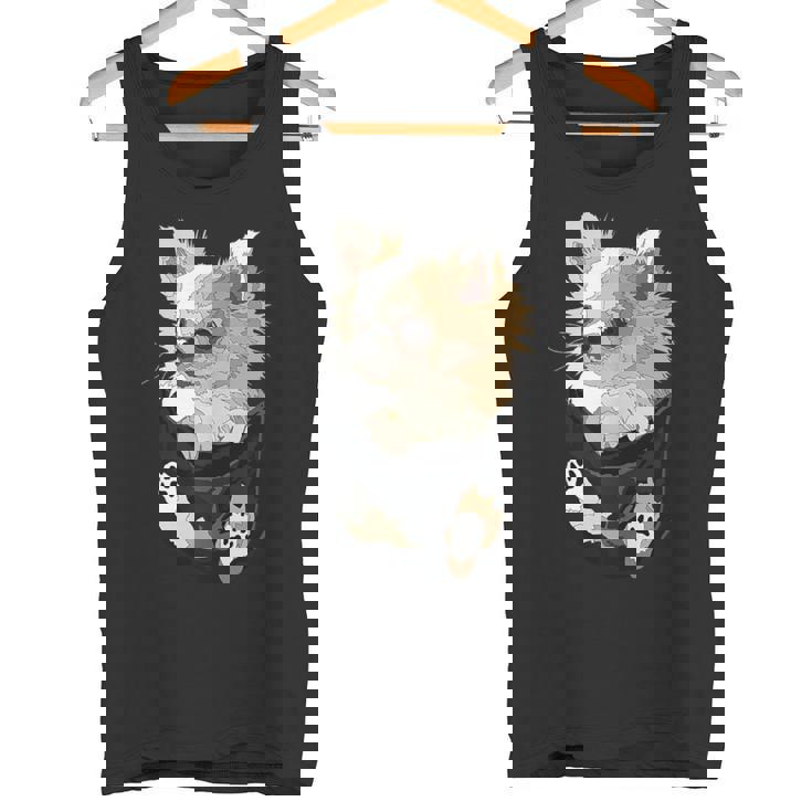 チワワ インポケット チワワ 長髪 チワワ 犬好き タンクトップ