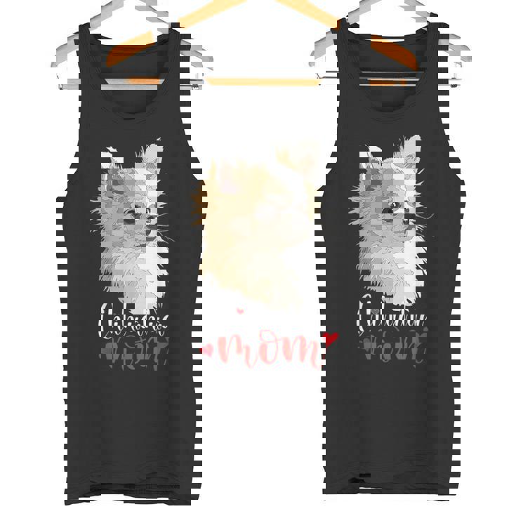 チワワ ロングヘア チワワ ロングヘア ママ ママ 犬好き タンクトップ