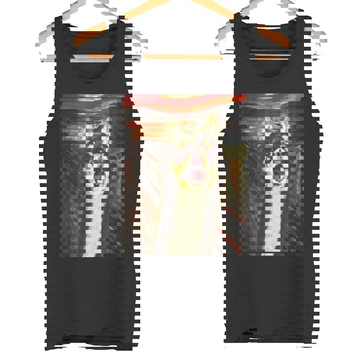 チワワ 面白いtシャツ 犬 ムンクの叫び かわいい メンズ 子供 おもしろ 服 グッズ ネタ わんこ タンクトップ