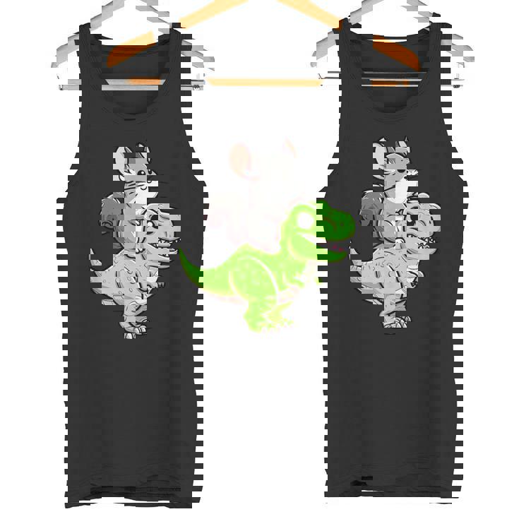 チンチラ T-Rex 恐竜 ペット おもしろい ティラノサウルス タンクトップ