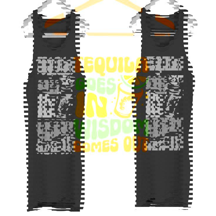 テキーラが知恵を生む 酒飲み ドリンク 飲酒 テキーラ タンクトップ