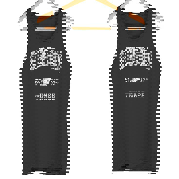 テネシー州ギブソン ビンテージ アスレチック スポーツデザイン タンクトップ