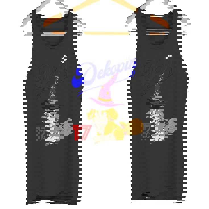 デコピン、デコイ、犬シャツ、No17、愛犬、コーイケルホンディエ、野球観戦、Dekopin Decoy ハロウィン タンクトップ