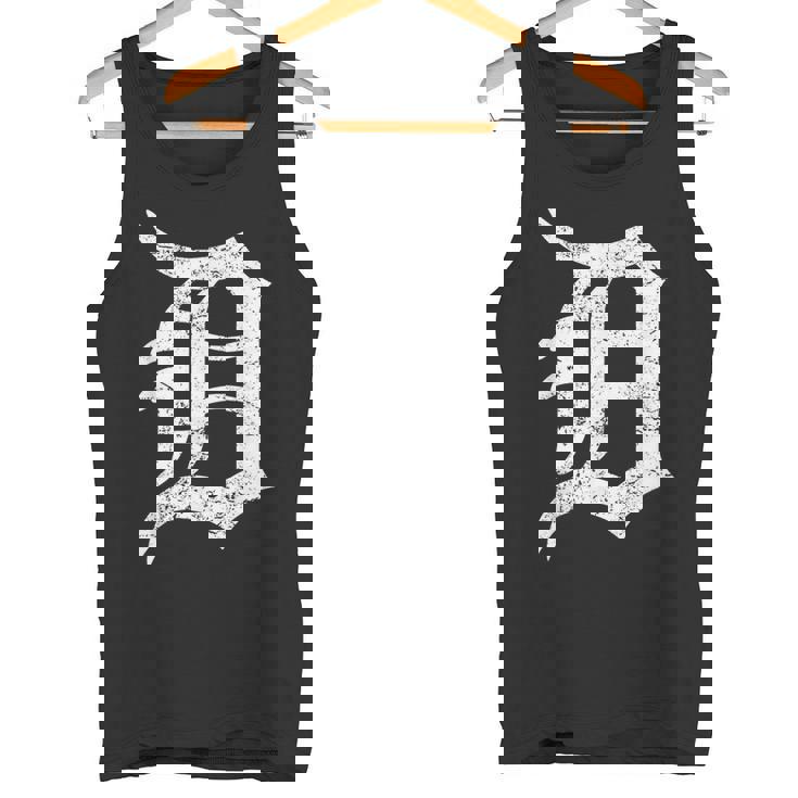 デトロイトグラフィック D ディストレスト グランジ モーターシティ タンクトップ