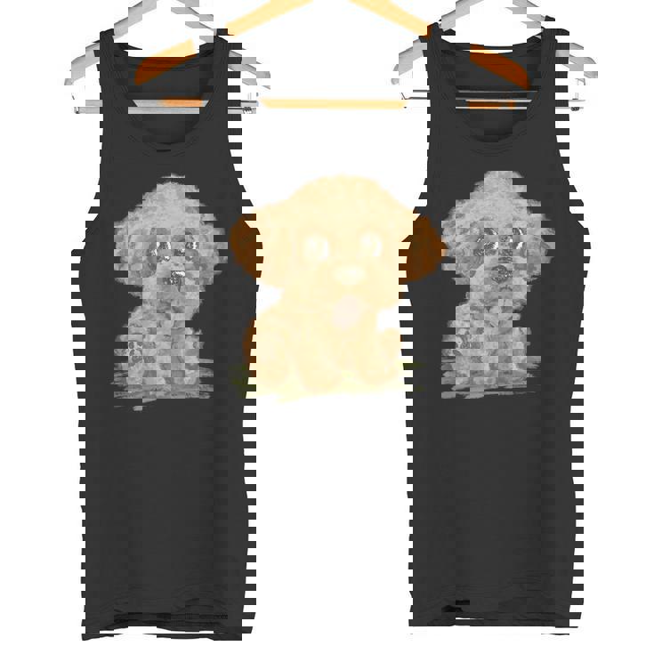 トイプードル かわいい いぬ 子犬 ペット おもしろ 動物 イラスト タンクトップ