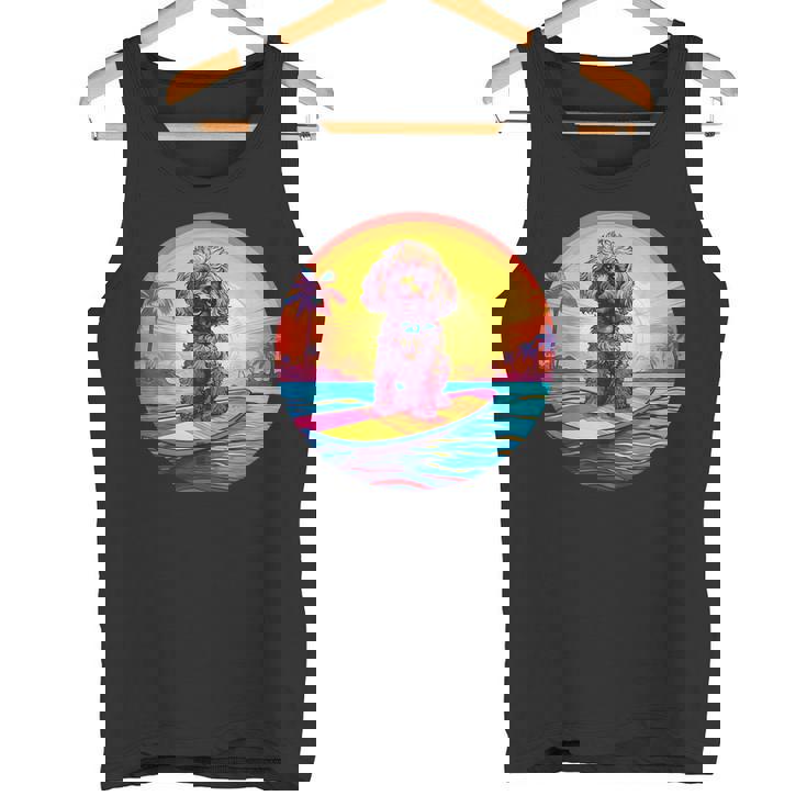 トイプードル サーフィン ファニー ドッグ ビーチ タンクトップ