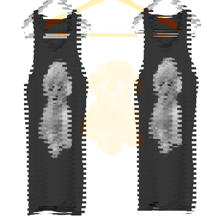 トイプードル犬、品種、ミニプードル子犬 タンクトップ