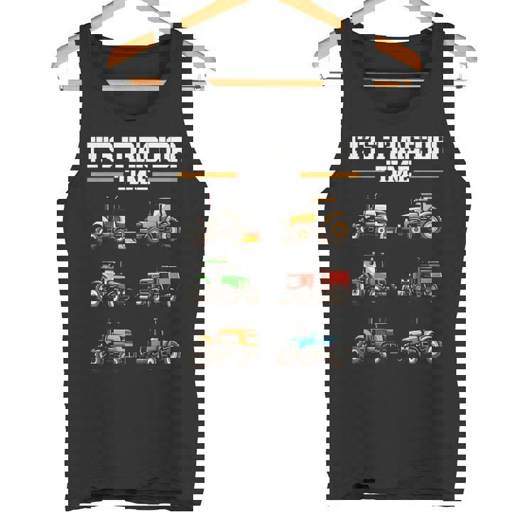 トラクター タイム 農業 男の子 キッズ 農家 農業 トラクター タンクトップ