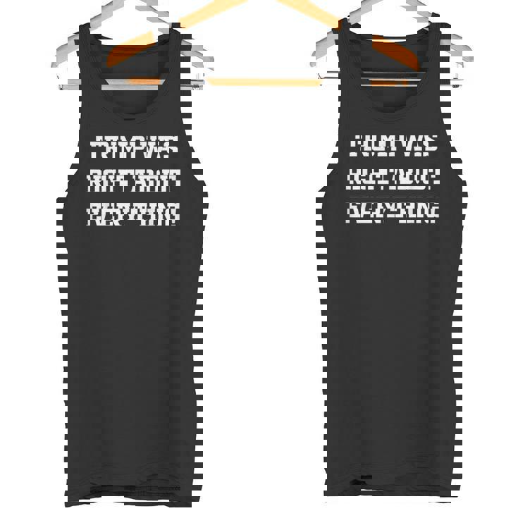 トランプは何でも正しかった タンクトップ