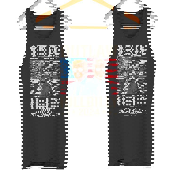 トランプ・ヴァンス'24 アウトロー・ヒルビリーアメリカ国旗ヴィンテージ タンクトップ