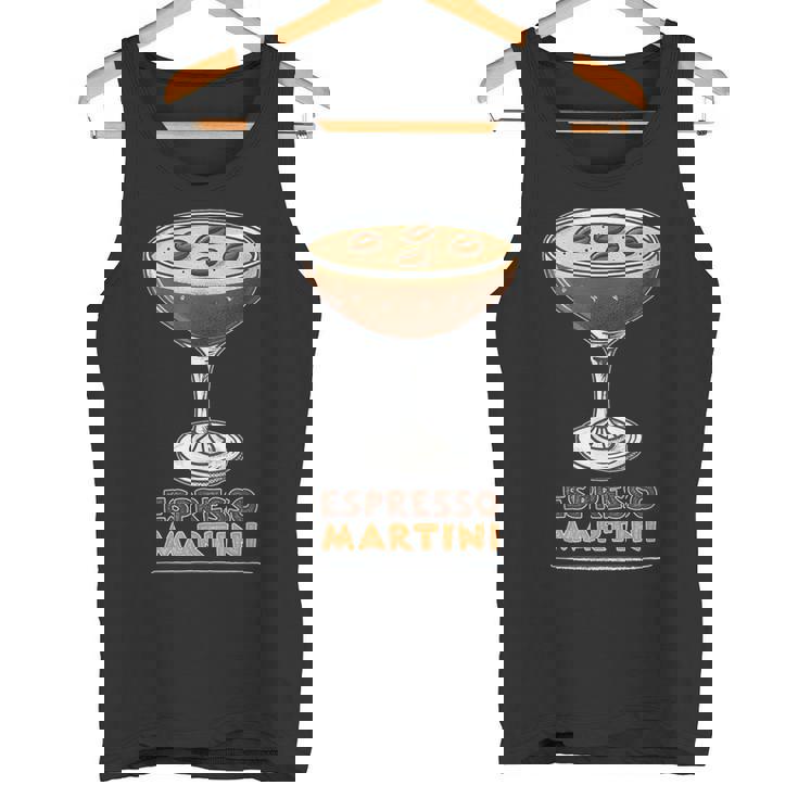 トレンディなエスプレッソマティーニコーヒーカクテル。 タンクトップ