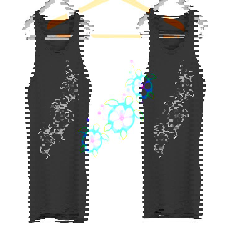 トロピカルカラー ハワイアン ホヌー ウミガメ タンクトップ