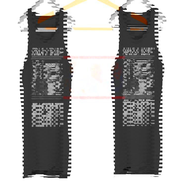 ドナルド・トランプ拳ポンプ We Fight American Flag Trump 2024 タンクトップ