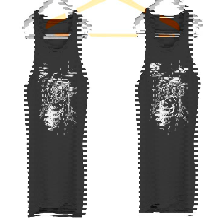 ドラムセットの図面 電子ドラム タンクトップ