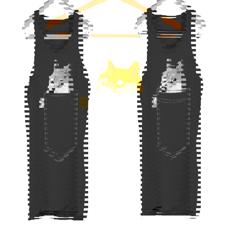 ドージコインシャツフェイクポケットシャツドージコイントゥザムーン タンクトップ