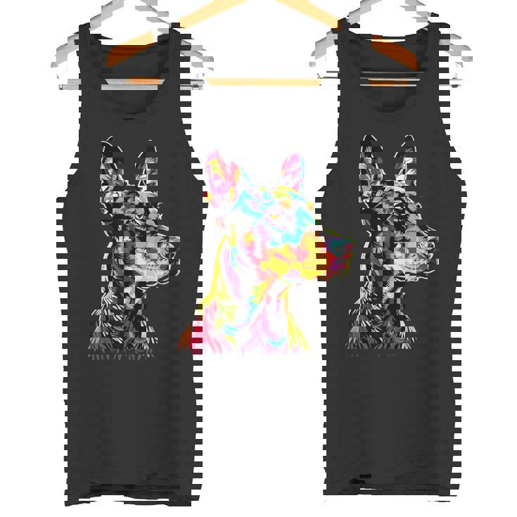 ドーベルマン ドッグ カラフル ポップアート 犬 誇り ドーベルマン タンクトップ