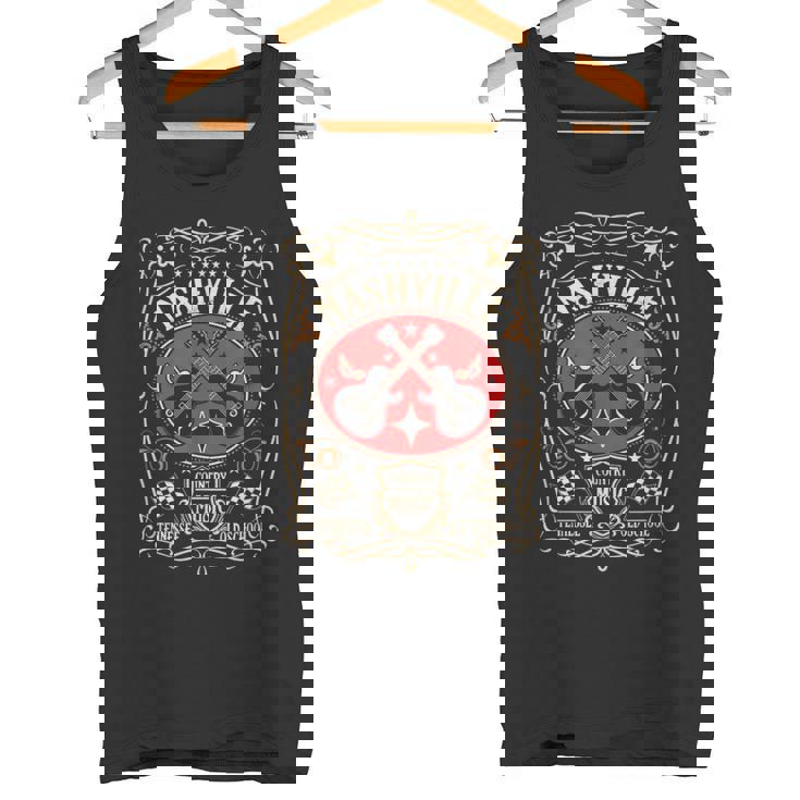 ナッシュビル テネシー レトロ カントリー ミュージック ヴィンテージ タンクトップ