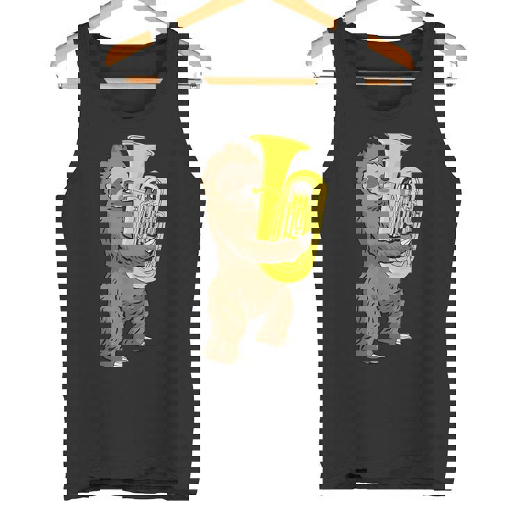 ナマケモノ 恋人 チューバ プレーヤー ミュージック ビッグバンド チューバ タンクトップ