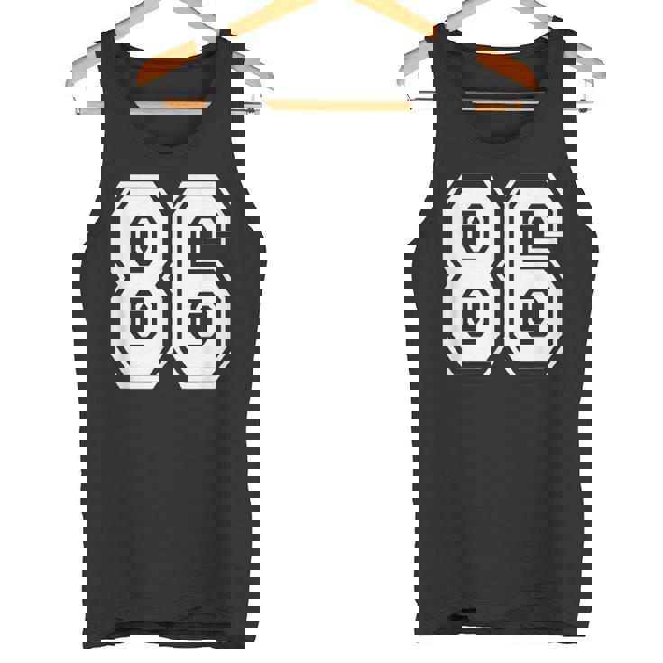 ナンバー86 86歳の誕生日ギフト選手チーム番号入りジャージ タンクトップ