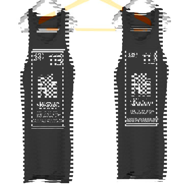 ニホニウム化学元素白 タンクトップ
