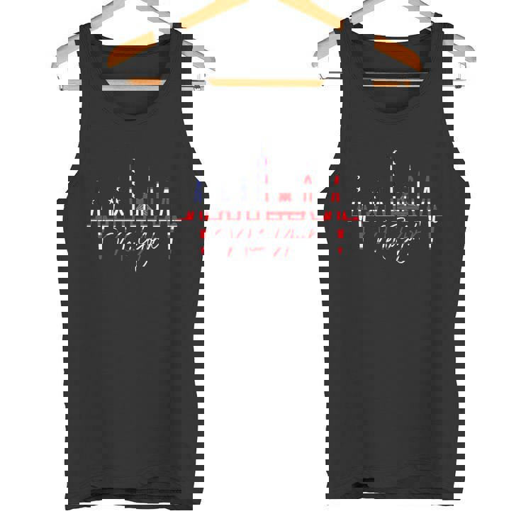 ニューヨーク スカイライン ハートビート自由の女神ニューヨークが大好きi Love New York タンクトップ