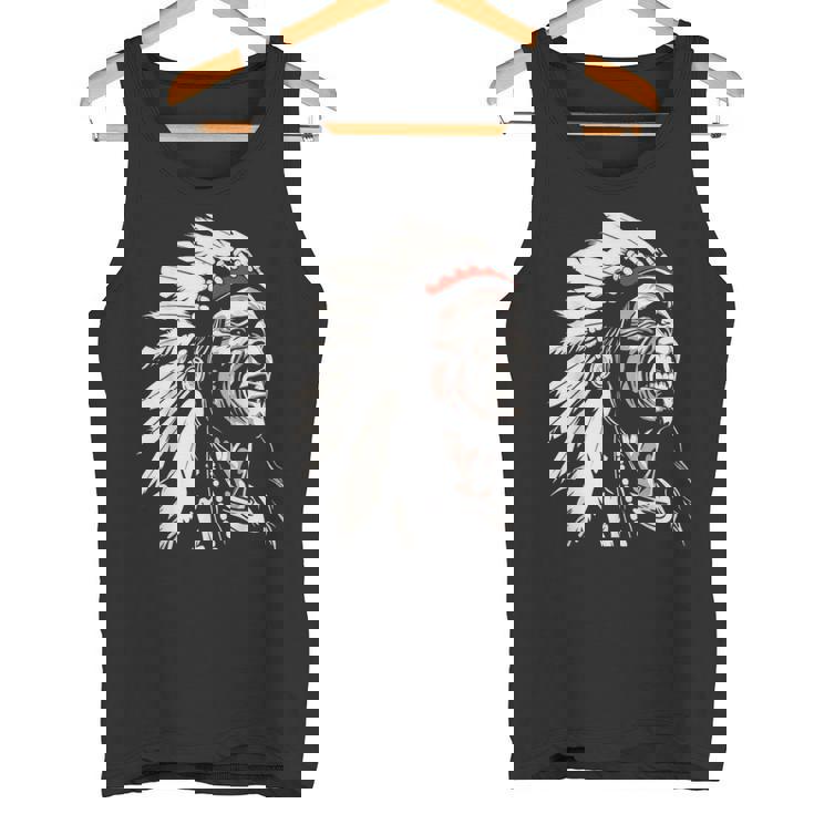 ネイティブアメリカン インディアン マルチカラー ビンテージデザイン タンクトップ