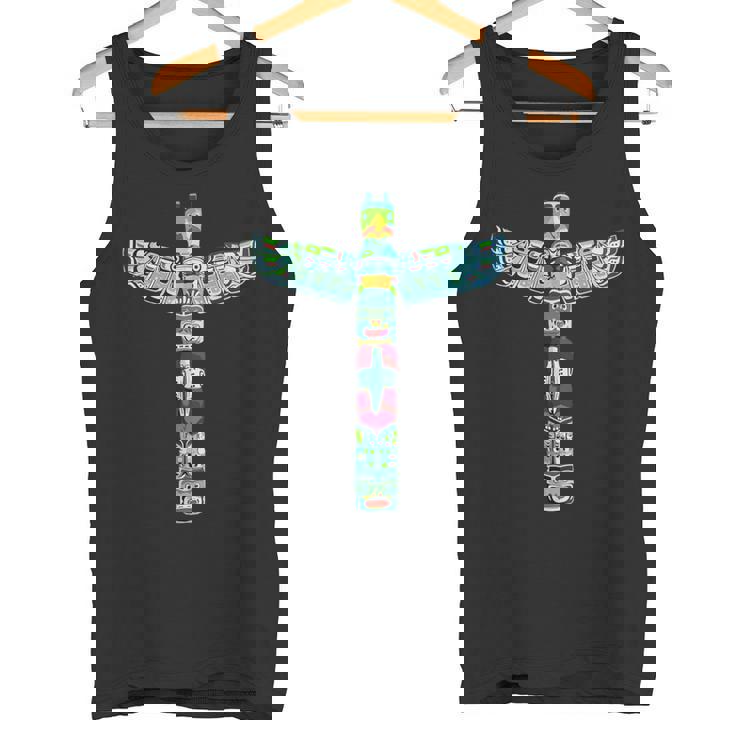 ネイティブアメリカン トーテムポール カラフル サンダーバードデザイン タンクトップ