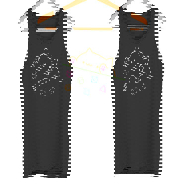 ネオンダイス 猫 カラフル 肉球 動物 かわいい 猫 面白い ネオン タンクトップ