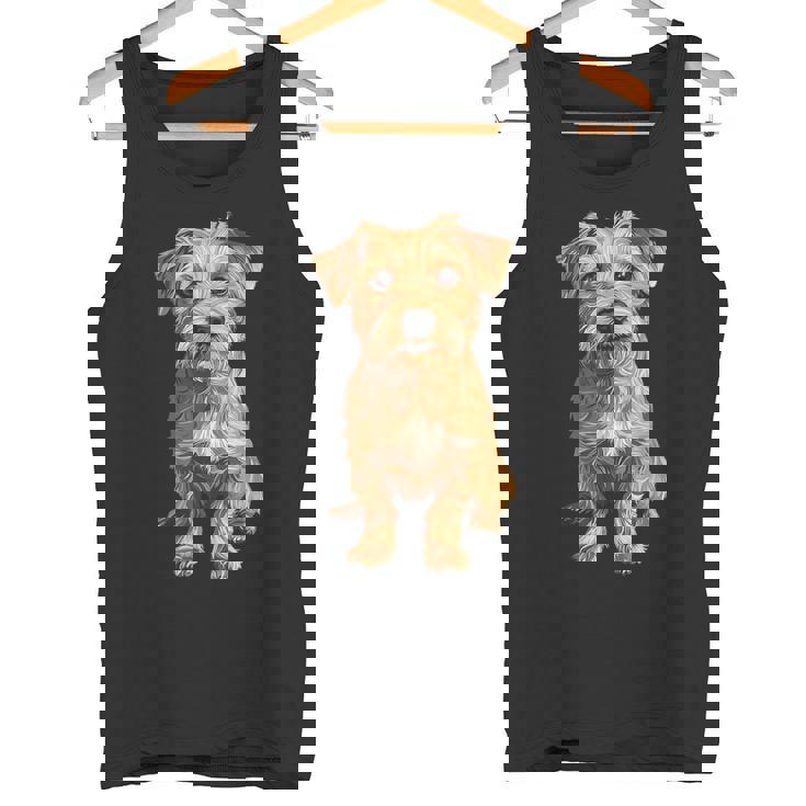 ノーフォークテリア 犬 モチーフ ペット アートワーク ノーフォークテリア タンクトップ