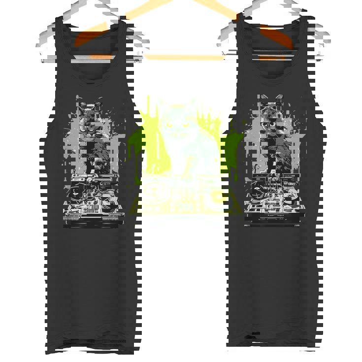 ハウスキャット レインボー Dj 猫 キティ タンクトップ