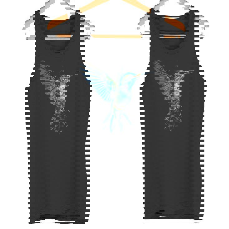 ハチドリ 鳥モチーフ 動物 イラスト ハチドリ タンクトップ