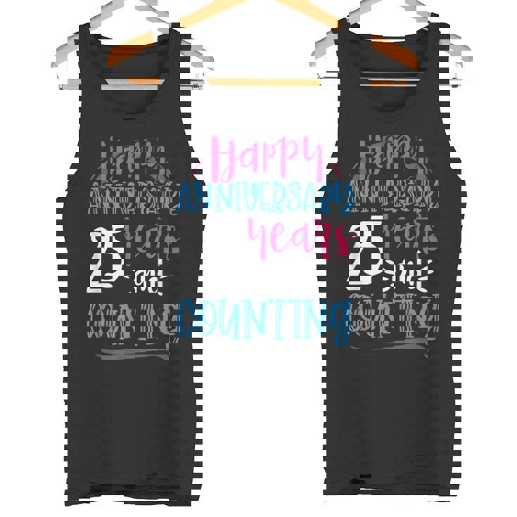 ハッピーアニバーサリー 25年 結婚25周年 タンクトップ