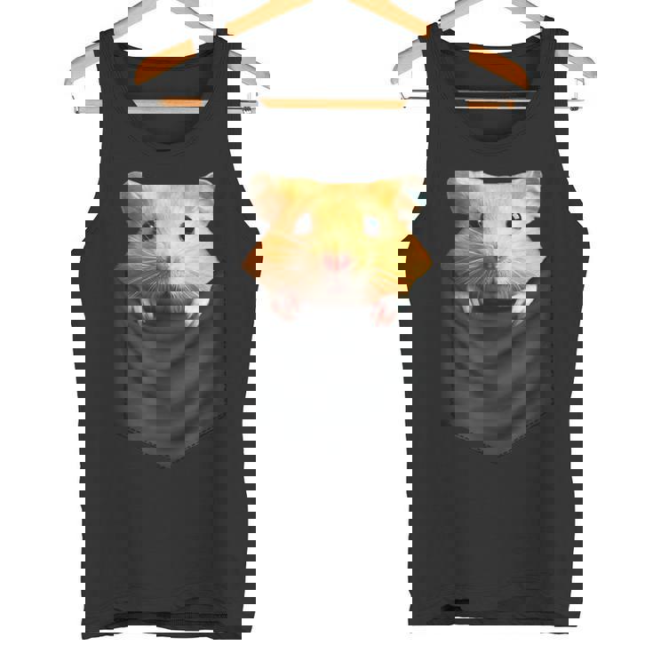 ハムスター 面白いtシャツ ポケット かわいい メンズ 子供 おもしろ 服 雑貨 グッズ ネタ ゆるキャラ タンクトップ