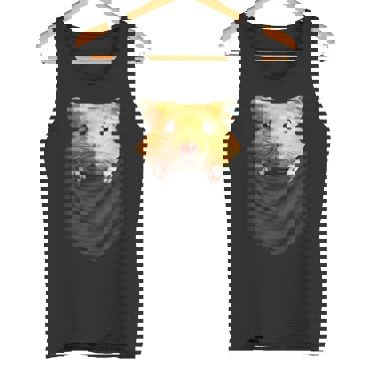 ハムスター 面白いtシャツ 胸ポケット かわいい メンズ 子供 おもしろ 服 雑貨 グッズ ネタ ゆるキャラ タンクトップ