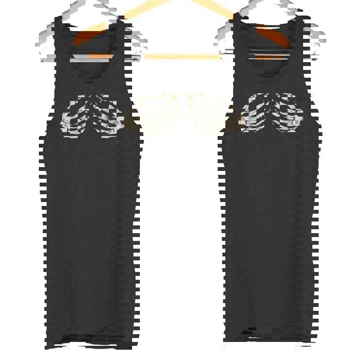 ハロウィーン スケルトン おっぱいに手 スケルトン 胸に手 タンクトップ