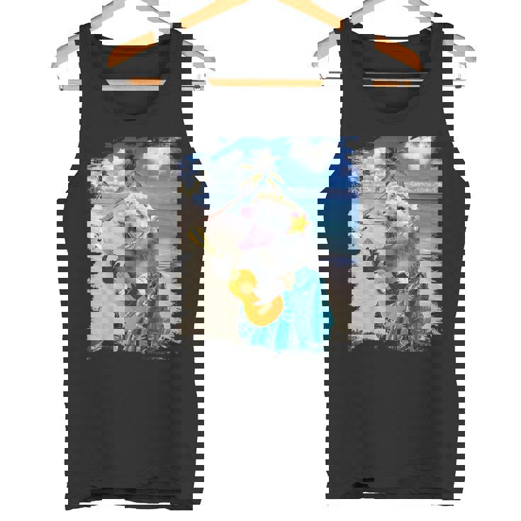 ハワイのトロピカルポッサム、アロハオポッサム。 タンクトップ