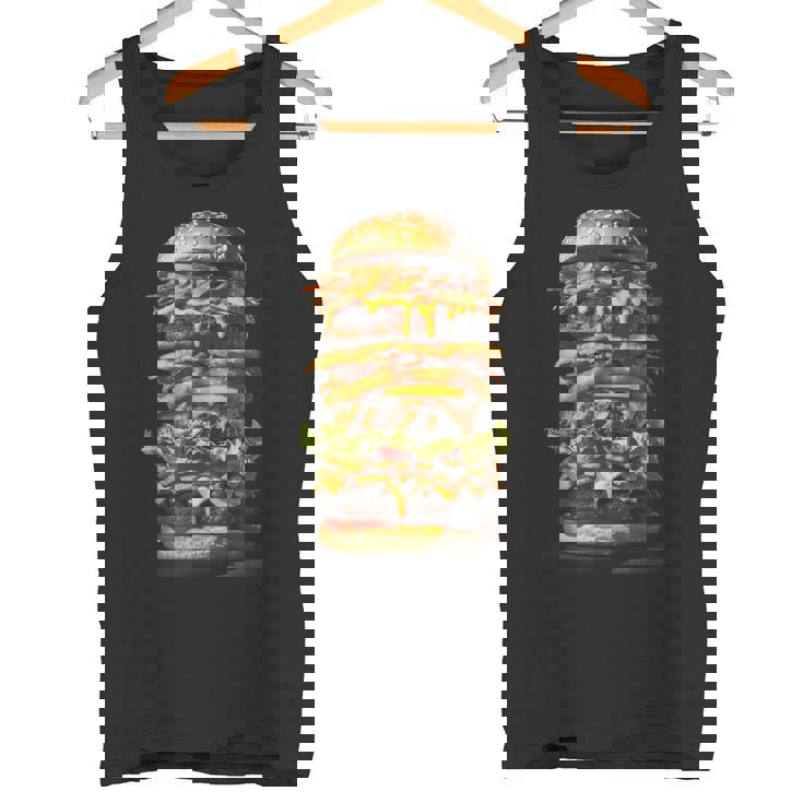 ハンバーガー チーズバーガー ファーストフード愛好家 食通 ギフト タンクトップ