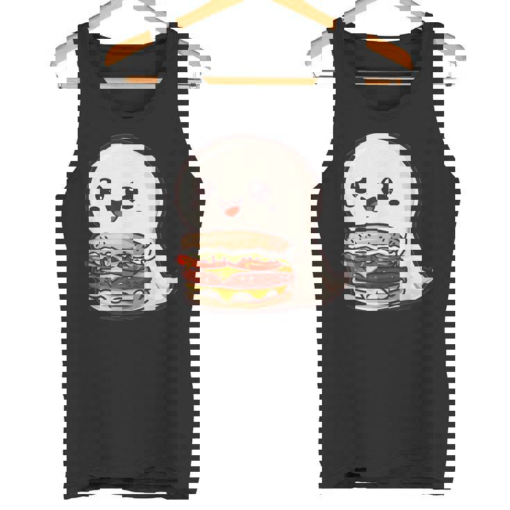 ハンバーガーとかわいいおばけ タンクトップ