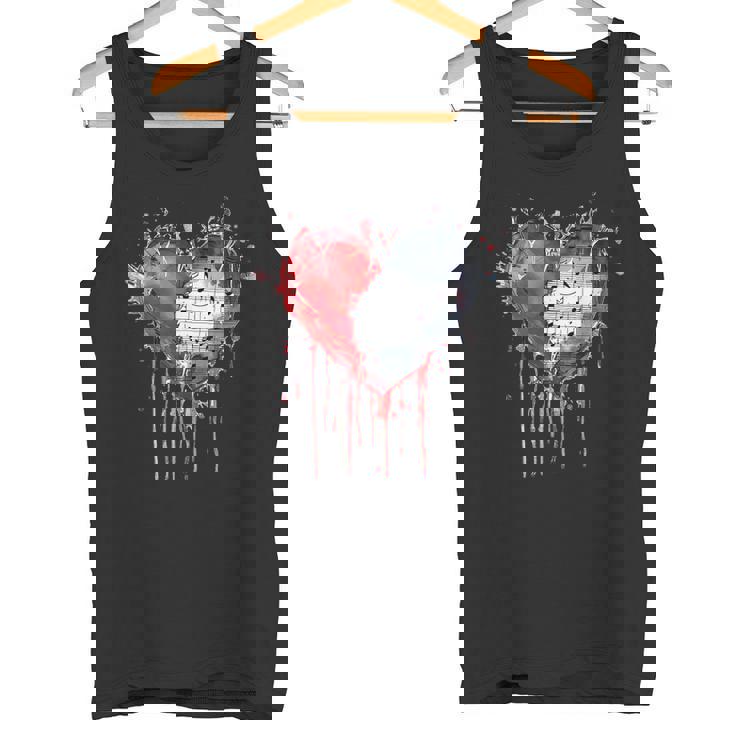 ハート 音符 パンクロック ゴシック 音楽愛好家 タンクトップ