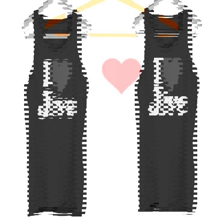ハートジャイブジャズダンスミュージックが大好き タンクトップ