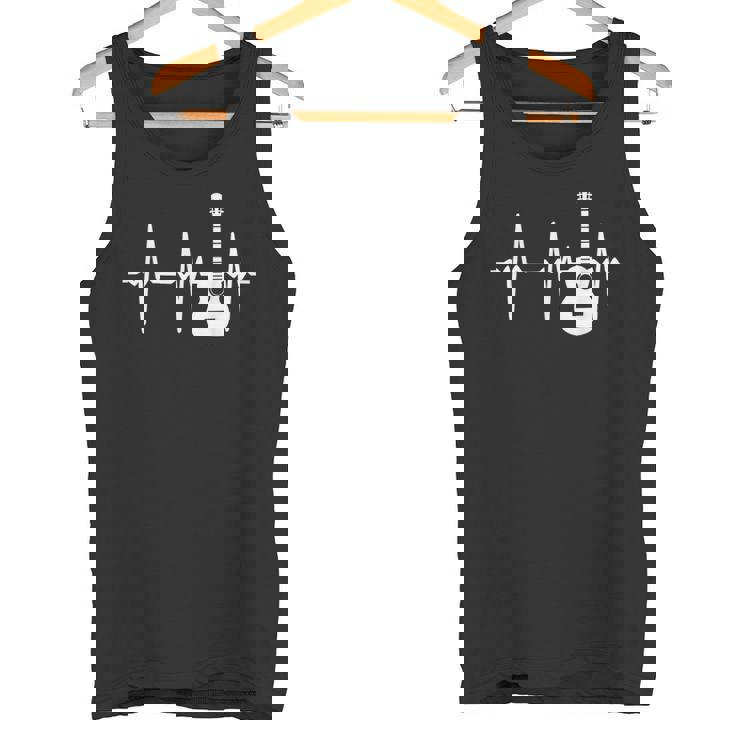 ハートビート ギター好き クラシックギター クラシック音楽 アコースティックギター ギター部 ジャズ音楽 ギター タンクトップ